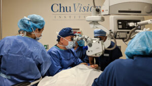 Dr. Chu performing surgery